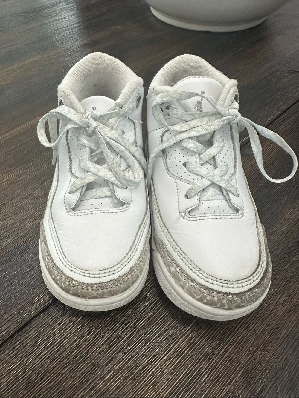 Jordan Kids White Leather Sneakers